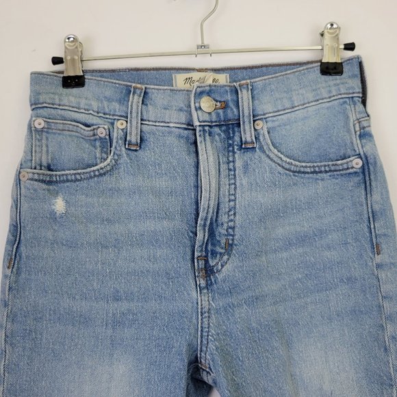 Madewell Perfect Vintage High Rise Crop Raw Hem Jean, Coney Destroyed - Picture 4 of 15